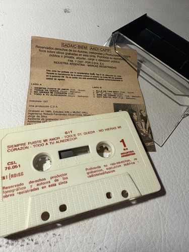 Git. Git 2. Cassette. Edic Nacional. Usado Blanco (Usado)