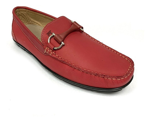 Zapatos Mocasines Full Time Caballero Rojo Ft 2612 Corpez 48
