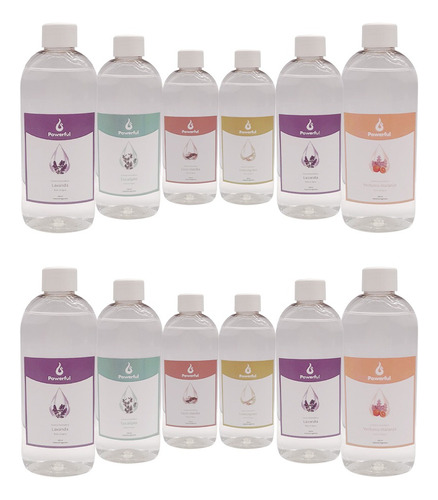 Kit 12 Esencias Surtidas Para Humidificadores 250ml