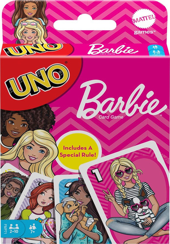 Barbie Juego De Cartas Uno Para Noche Familiar, Juego De Vij
