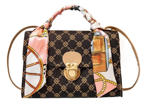 Bolso Bandolera Cuadrado Pequeño Estampado Elegante