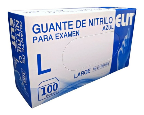 Guantes De Nitrilo Descartables X 100 Unidades ''l''