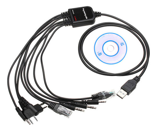 Cable De Programación Usb 8 En 1 For Motorola Tyt Baofeng