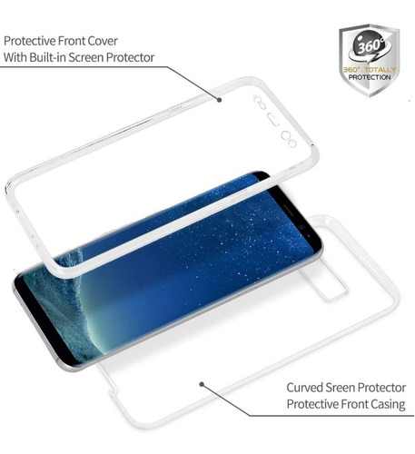 Imagen 2 de 8 de Funda 360 Protege 100% Compatible Con Samsung S8
