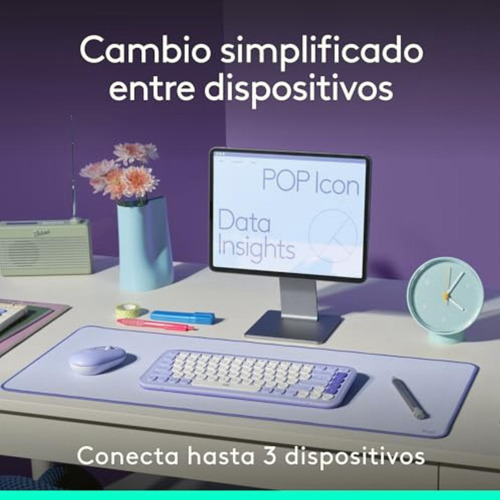 Logitech Pop Icon Combo, Combinación De Teclado Y Mouse
