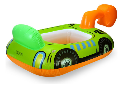 Flotador Inflable Salvavidas Excavadora Infantil Verde