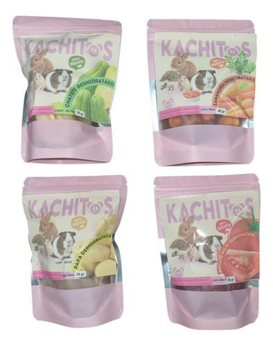 Mix Vegetales Deshidratados Conejos, Cuyos, Hamters, 4 Pack