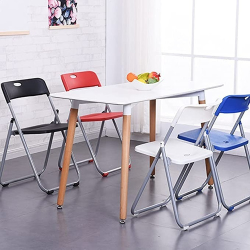 Set X4 Silla Plegable Plástica Oficina Exteriores Jardín