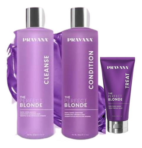 Pravana Kit Shampoo +acond + Mascarilla The Perfect Blonde 