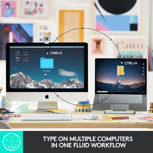 Mini Teclado Logitech Mx, Iluminado, Inalámbrico, Recargable