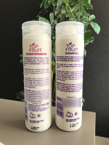 Kit Shampoo E Condicionador Topfruit Vitamina E 2x250ml