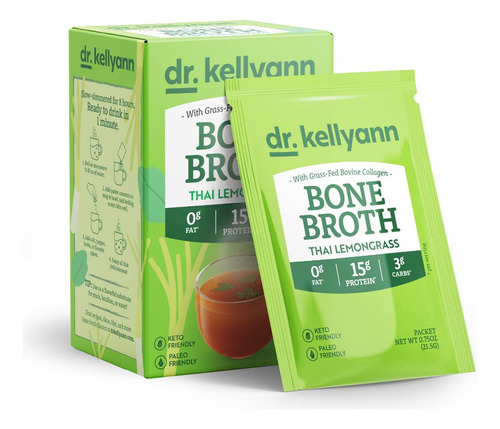 Dr. Kellyann Thai Lemongrass Bone Broth Colágeno En Polvo (