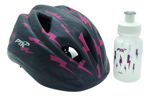 Kit Capacete Squeeze 250ml Kids Baby Infantil Ciclismo Bike Cor Verde Aqua Tamanho Unico