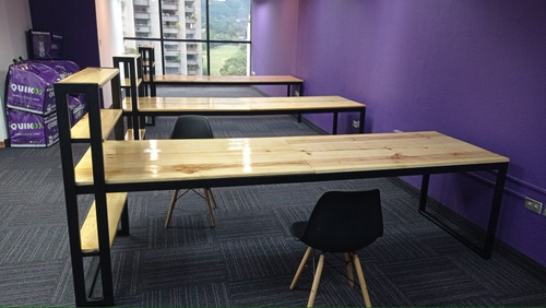 Imagen 9 de 10 de Mueble Estilo Industrial Mesón De Trabajo 2,60x0,80mts.
