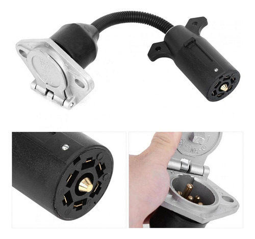 Adaptador De 7 Hojas Planas A 7 Clavijas Redondas Tipo Unive