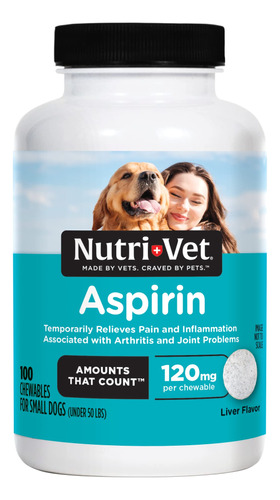 Nutri-vet Aspirina Para Caninos, 02441-6, 100, Blancos Y Bei