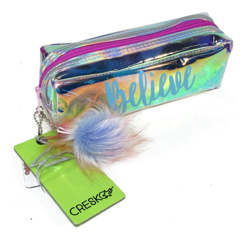 Imagen 1 de 4 de Cartuchera Rectangular Con Cierre Cresko Ck201 Believe