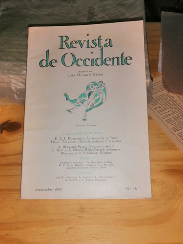 Revista De Occidente 1969 N°78 España Musulmana