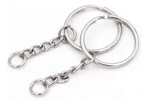 Comprar Llaveros Aro Cadena Argolla Pack 50 Unidades Plateado