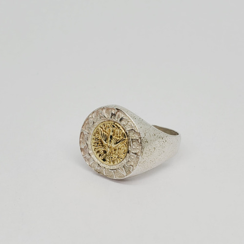 Imagen 3 de 7 de Anillo Plata Y Oro Espiritu Santo