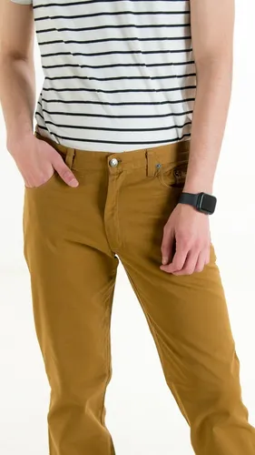 Pantalon de vestir color mostaza hot sale