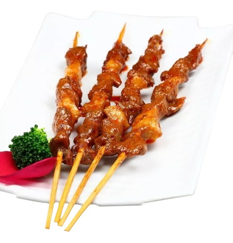 450 Palos Gruesos De Anticuchos Bamboo 40cm *5mm Brochetas