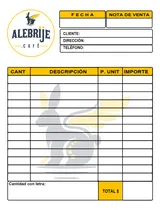Comprar 4000 Notas De Venta 1\u002F4 De Carta Con 2 Copia Autocopiante