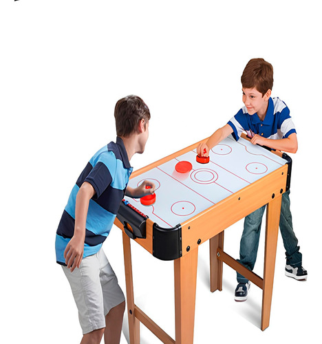  Juego De Mesa Mini Air Hockey Con Patas 76x61x38 Cm