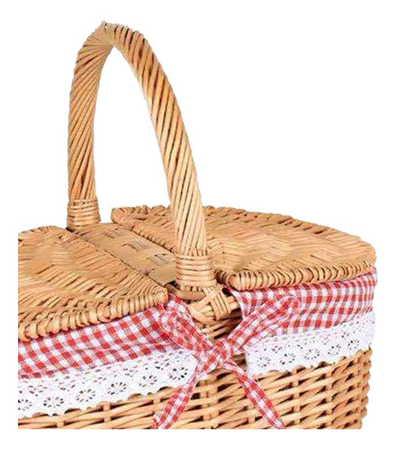 Xd . Cesta De Picnic De Mimbre Rústico Cesta Tejida De
