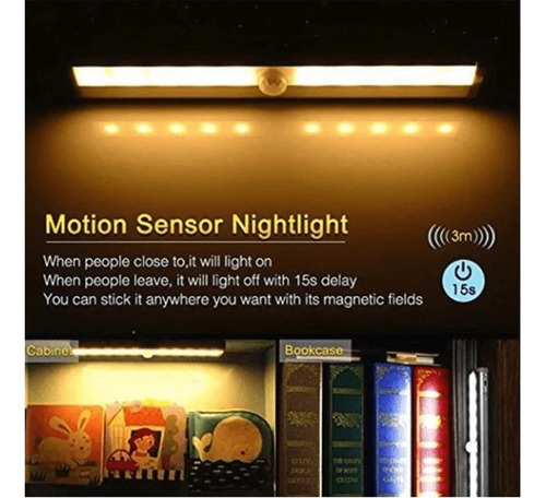Luz Nocturna Led Inalámbrica Con Sensor De Movimiento