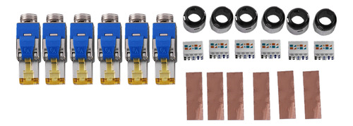 Conector De Terminação Rj45 Blindado Sem Ferramentas De 6 Pe