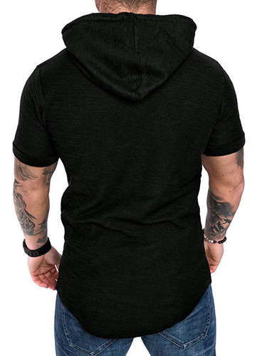 Sudadera Capucha Hombre, Deportiva, Informal, De Manga Corta