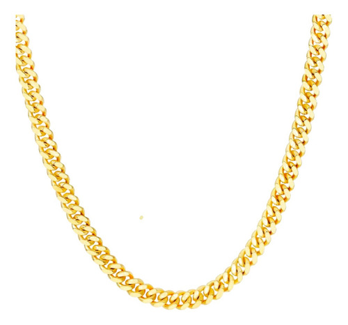 Cadena Cubana Miami Cuban Oro 10k Kilates 55cm 3.5mm Italy Color Dorado