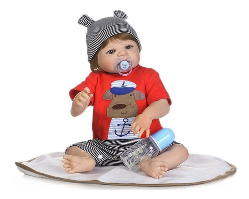 Bebe Reborn Menino 100% Silicone 57 Cm - Pronta Entrega Igor