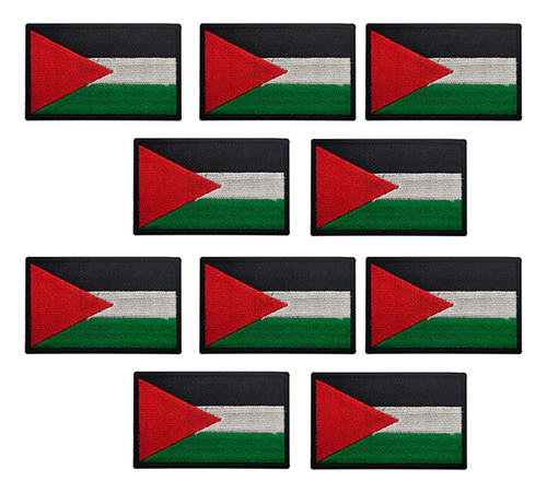 10 Piezas De Parches Con La Bandera De Palestina, Brazalete