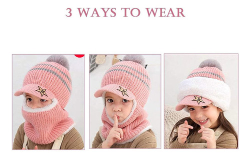 Gorro Cálido De Invierno For Bebés, Bufanda, Orejeras, Cubr