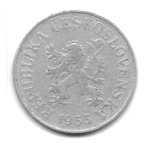 Checoslovaquia Moneda De 10 Haleru Año 1953 Km 38