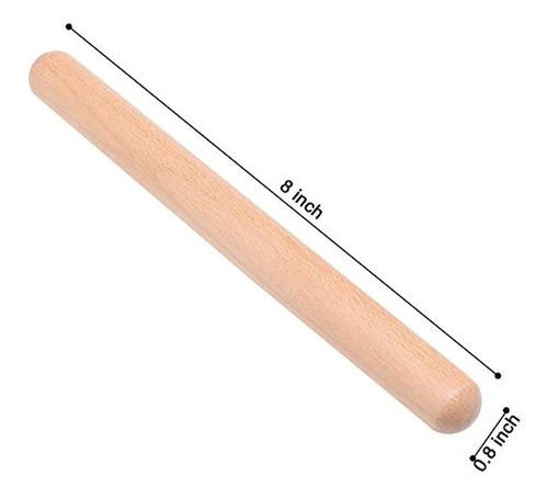 2 Pares De Claves De Madera Clásica Instrumento De Percusión