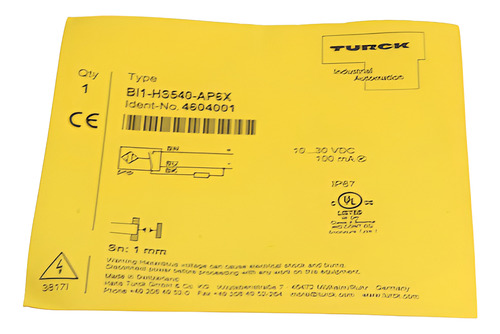 Turck Bi1-hs540-ap6x Sensor Inductivo 4604001 Con Cable