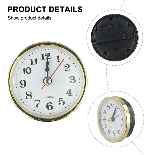 Reloj De Cuarzo Con Insertos Para Piezas De Bricolaje, Plást