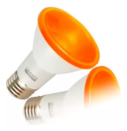 Kit 10 Lâmpadas Luz Âmbar Par20 Externa Led 6w Prova D'água