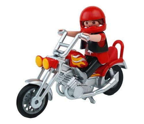 Playmobil 1000 Motociclista Con Casco Y Moto En Stock!