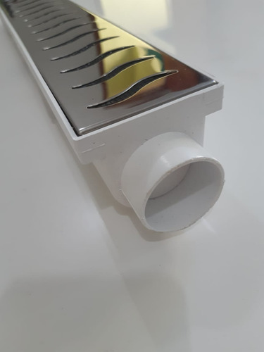 Ralo Linear 6x50 Sifonado Anti Inseto Com Grelha Inox