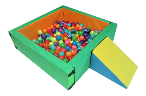 Alberca De Pelotas Cuadrada  Con 200 Pelotas + Rampa + Envio