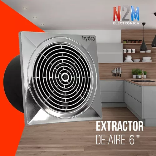 Extractor De Aire 150mm Blanco Baño Cocina Silencioso Hydra