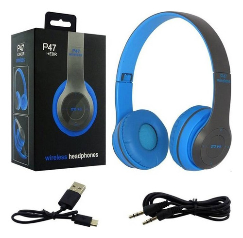 Audifonos Inalambricos Bluetooth P47 Sd Radio Recargable