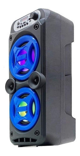 Alto-falante Grasep D-S12 portátil com bluetooth azul 110V/220V 