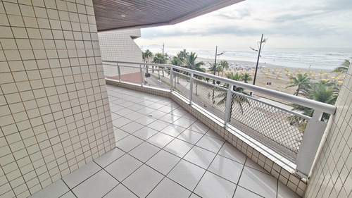 Frente Para O Mar, 2 Dormitórios, Suíte, Ampla Sacada, Garagem, R$ 520 Mil, Ocian, Em Praia Grande - (ap1375).