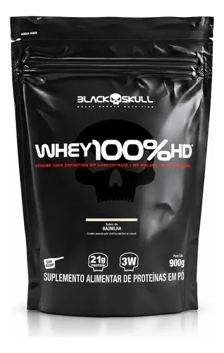 Whey Protein 100 Hd Black Skull 900g Baunilha Refil