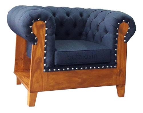 Sillón Chesterfield Constructor 1 Cuerpo Tela Antidesgarro 